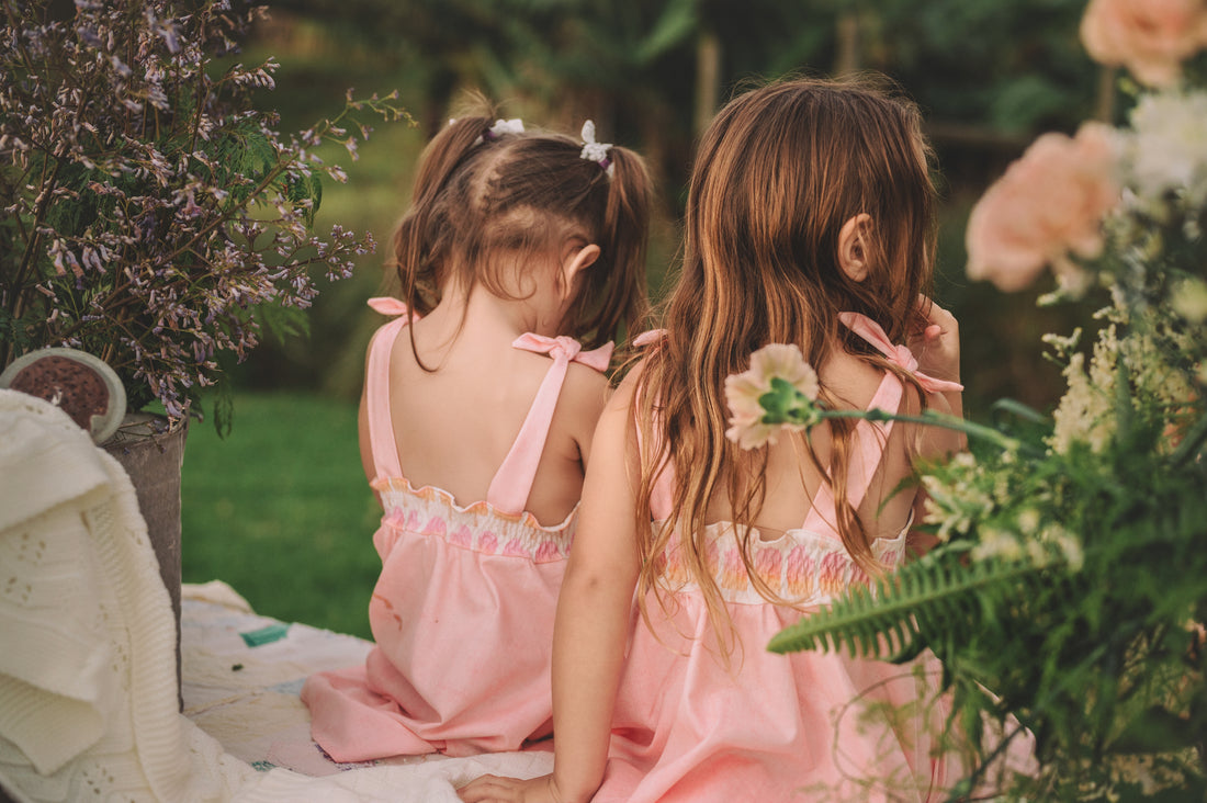 Girls Dress -  Ombre Popsicles with Pink Twirly Skirt and Adjustable Straps  - Baby, Toddler or Kid's Dress  - Handmade in Maui, Hawaii USA