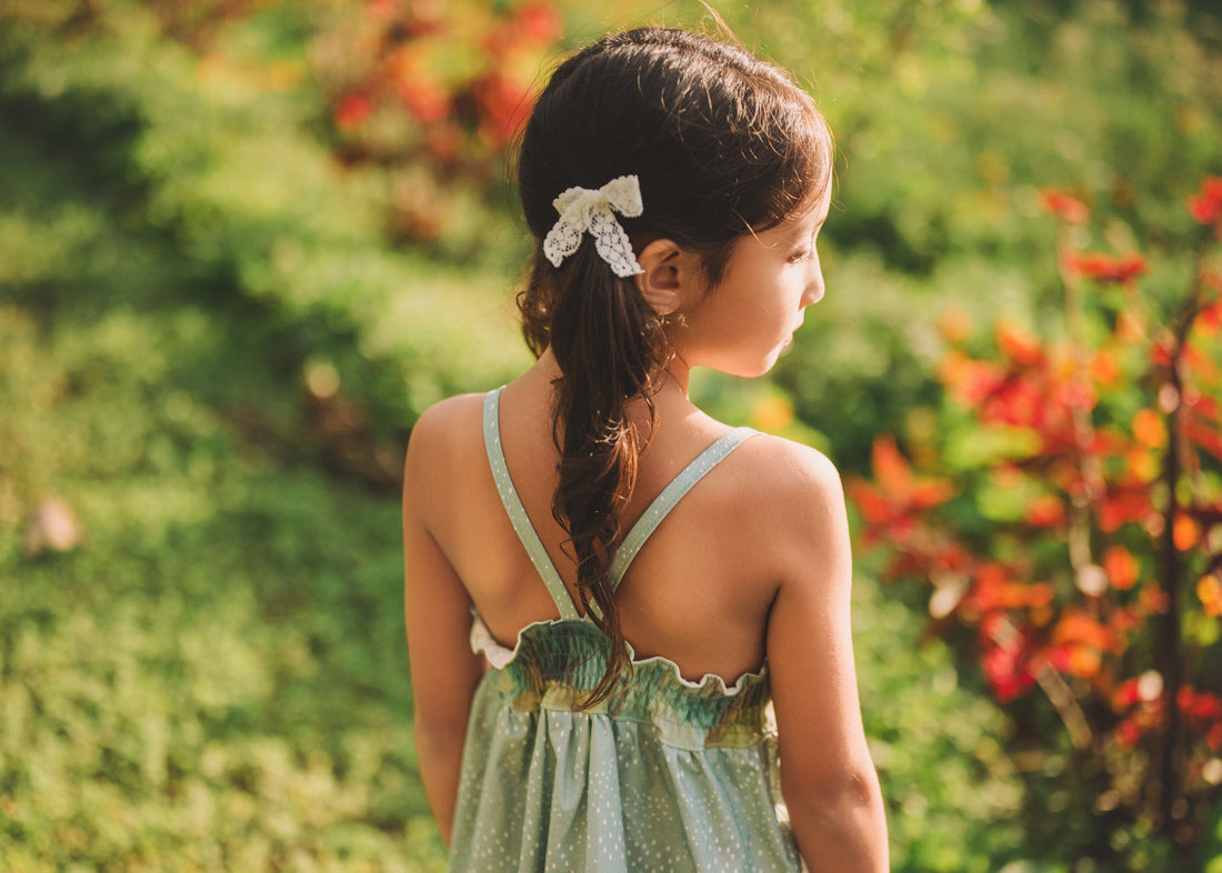 Girls Dress -  Water Lily Print - Baby, Toddler or Kid's Dress  -  Small Batch Handmade in Maui, Hawaii USA