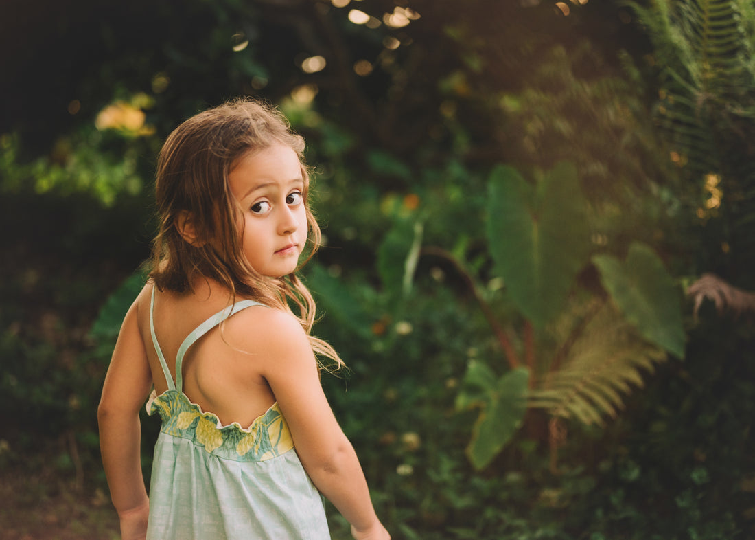 Girls Dress - Ginger Bloom Print - Toddler Dress - Baby Girl Dress  - Small Batch Handmade in Maui, Hawaii USA