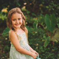 Girls Dress - Ginger Bloom Print - Toddler Dress - Baby Girl Dress  - Small Batch Handmade in Maui, Hawaii USA
