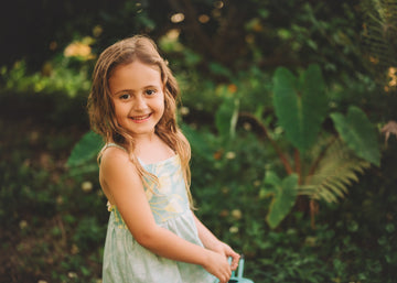 Girls Dress - Ginger Bloom Print - Toddler Dress - Baby Girl Dress  - Small Batch Handmade in Maui, Hawaii USA