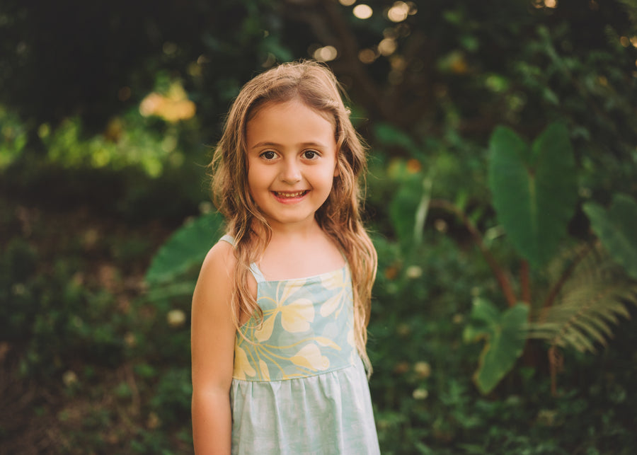 Girls Dress - Ginger Bloom Print - Toddler Dress - Baby Girl Dress  - Small Batch Handmade in Maui, Hawaii USA