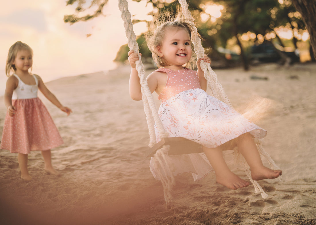 Girls Dress - Ocean Friends Print Dress - Coastal Themed Baby, Beach O bitty bambu Girls Dress - Ocean Friends Print Dress - Coastal Themed Baby, Beach O bitty bambu