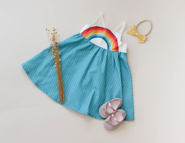 Baby Long Sleeve Rainbow Tulle Dress | Hanna Andersson