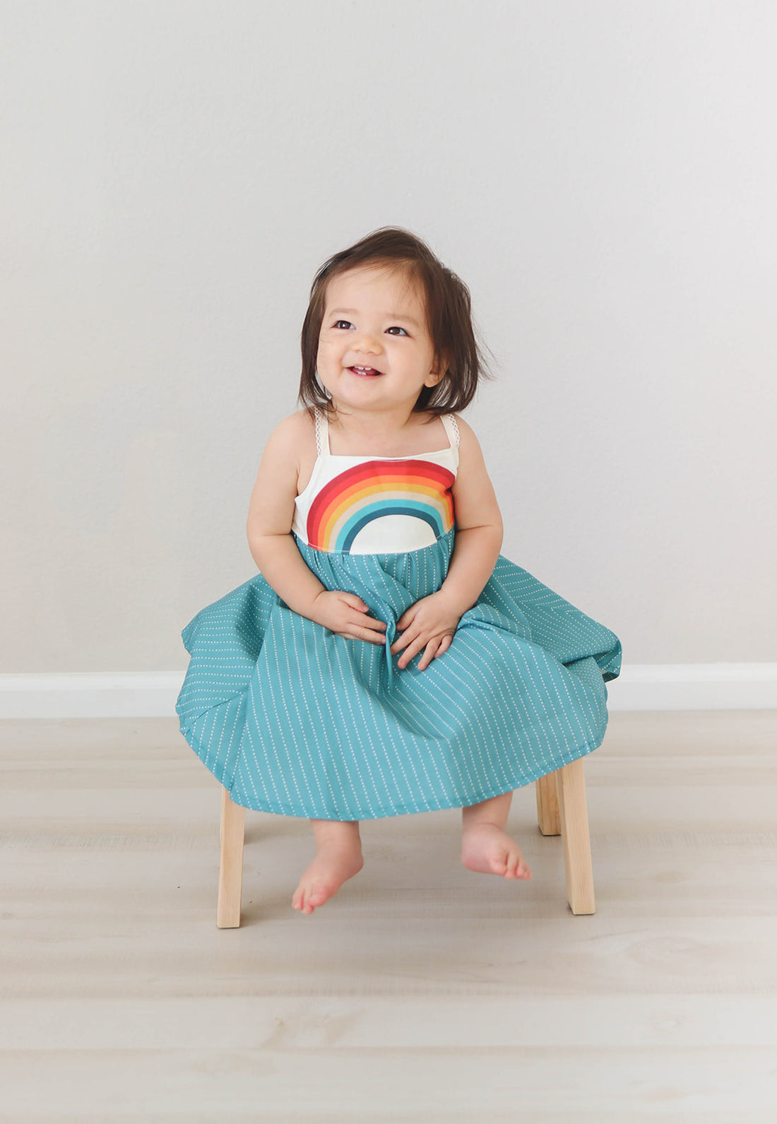 Rainbow Twirl Dress - Girls Dress Toddler Dress - Baby Girl Dress - Rainbow Baby - Hawaii Baby - Made in Maui, Hawaii