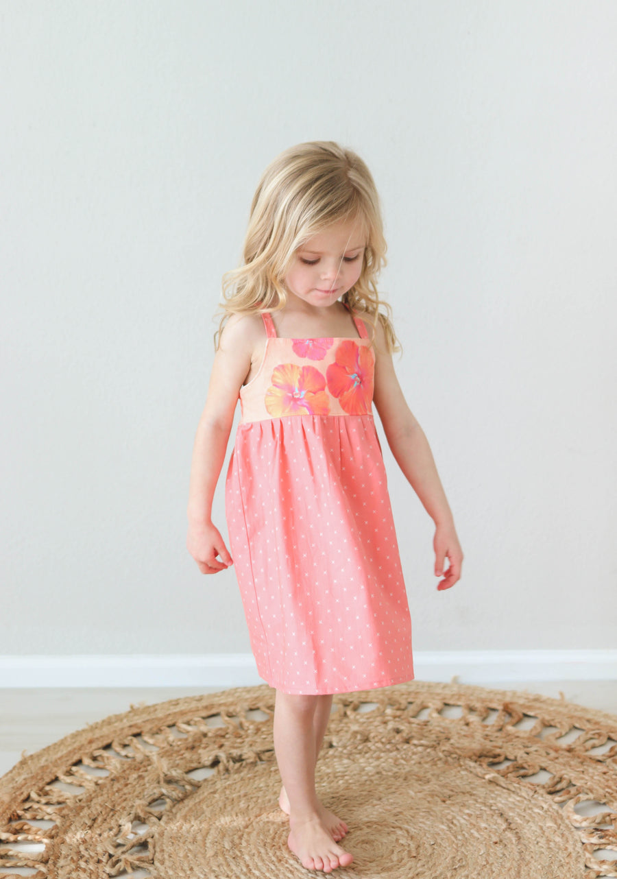 Girls Dress - Hibiscus Dress Bright Pink - Toddler Dress - Baby Girl Dress - Made in Hawaii