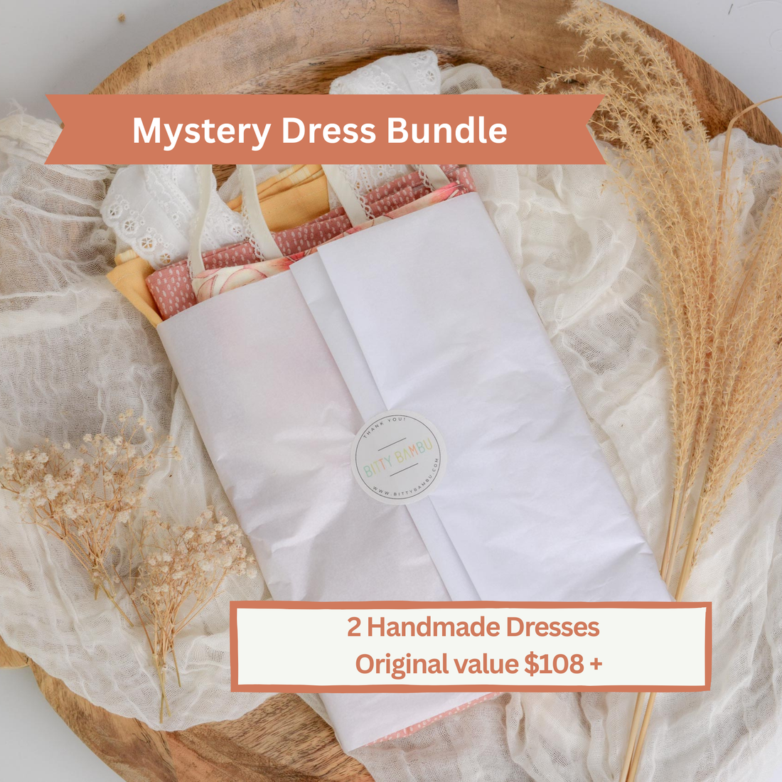 Mystery Dress Bundle | Hand-Curated Surprise Selection of Two Dresses | Perfect Gift or Treat for Your Little One | Handmade in Maui, Hawaii USA