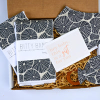 Sea Urchin Baby Gift Set | Hawaiian Baby Shower Gift | Burp Cloths, Bib & Teether | Handmade in Maui