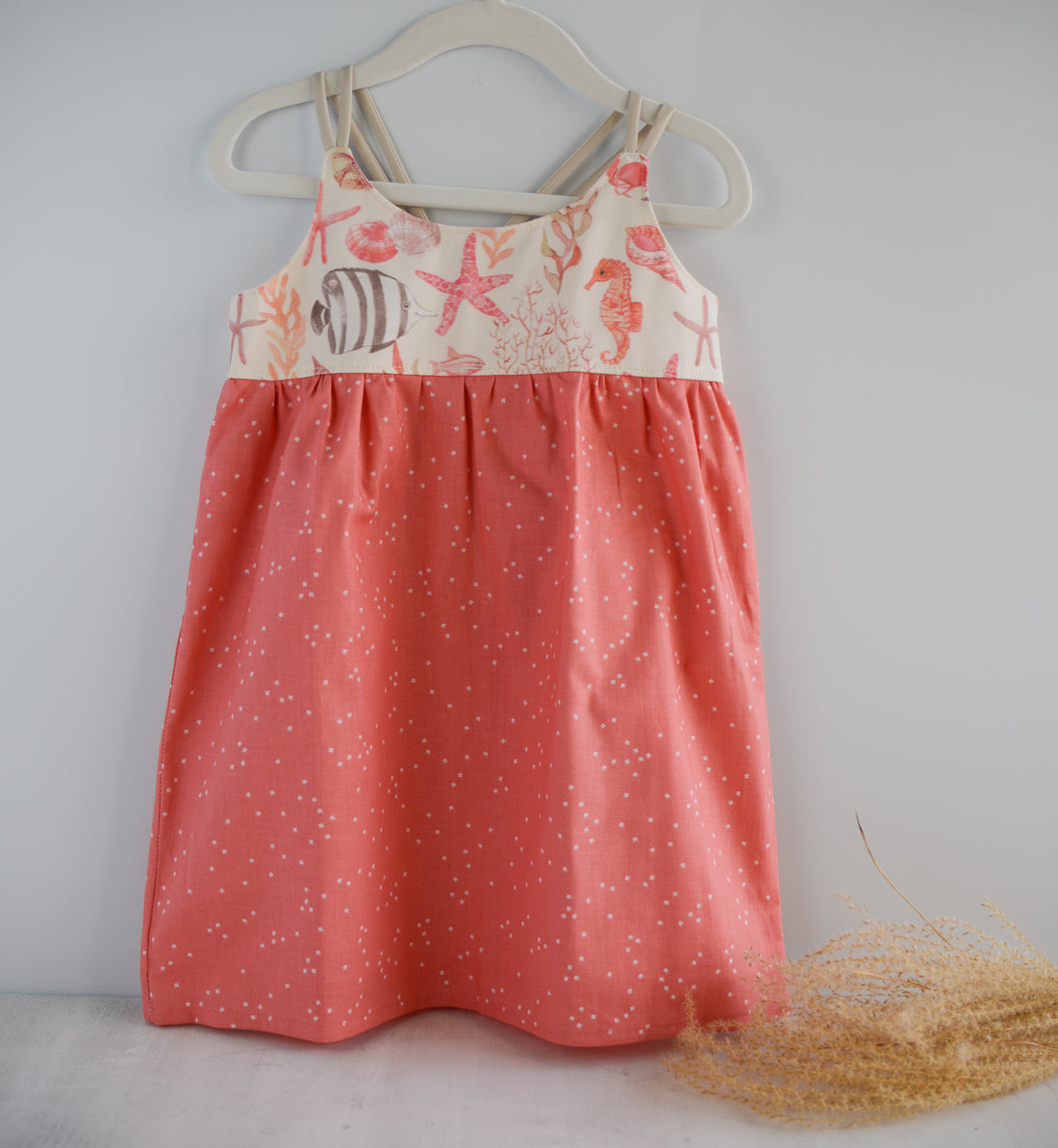 Ocean Theme Girls Dress - Toddler Dress - Baby Girl Dress - Made in Hawaii