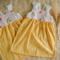 SALE - Girls Dress - Tropical Fruit with Lace Straps