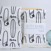 Hawaii Baby Gift, Aloha Surfboards Baby Shower Gift, Burp Cloth Set, Handmade in Maui