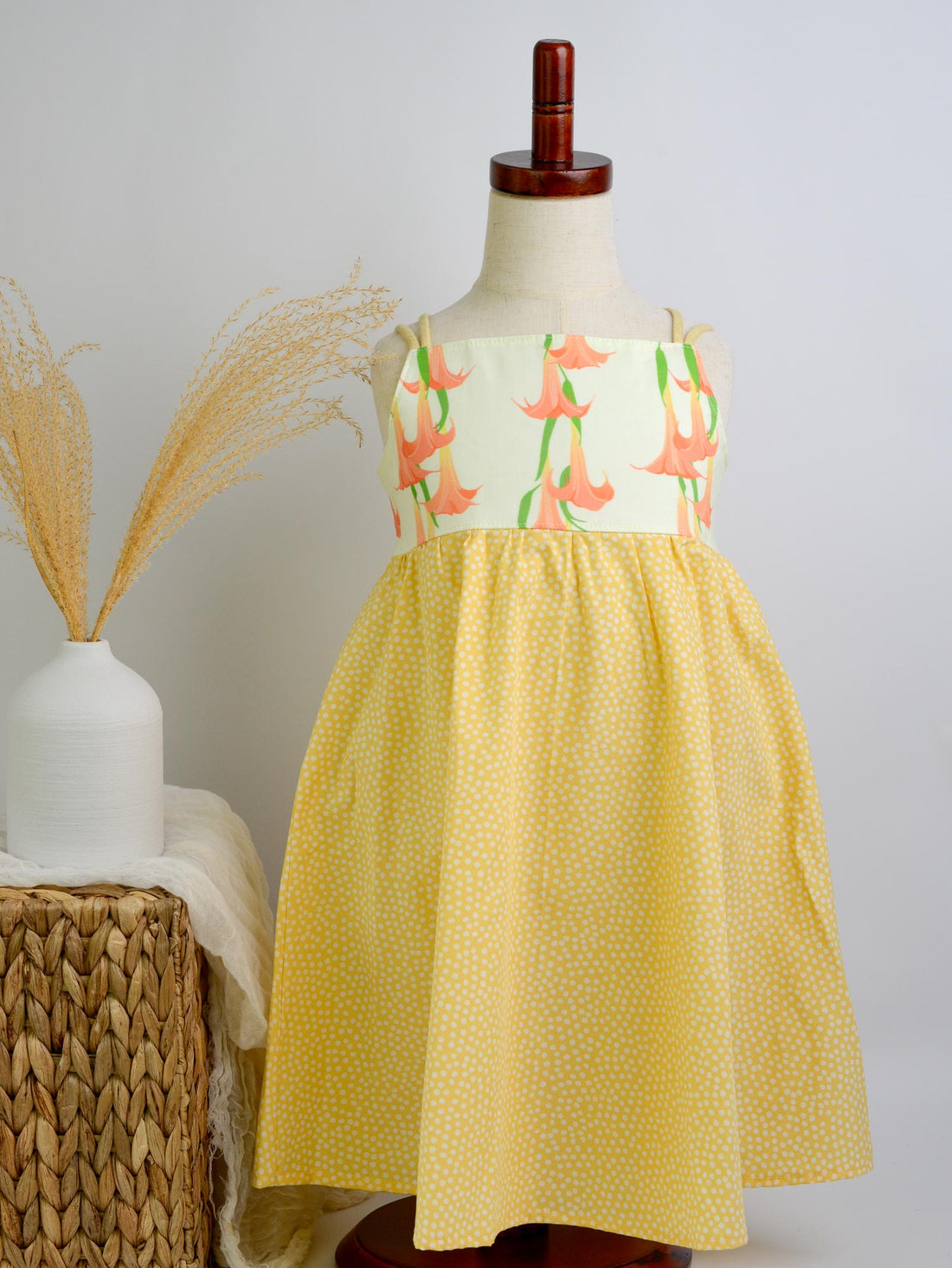 SAMPLE SALE DRESS - Angel's Trumpet Twirly Dress   - Size 5/6 yrs. Only