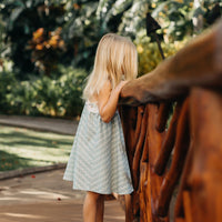 Handmade Girls' Whale and Waves Dress | Twirly Skirt Dress | 100% Cotton | Made in Hawaii