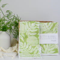 ʻUlu Breadfruit Baby Burp Cloth - Lime | Bitty Bambu