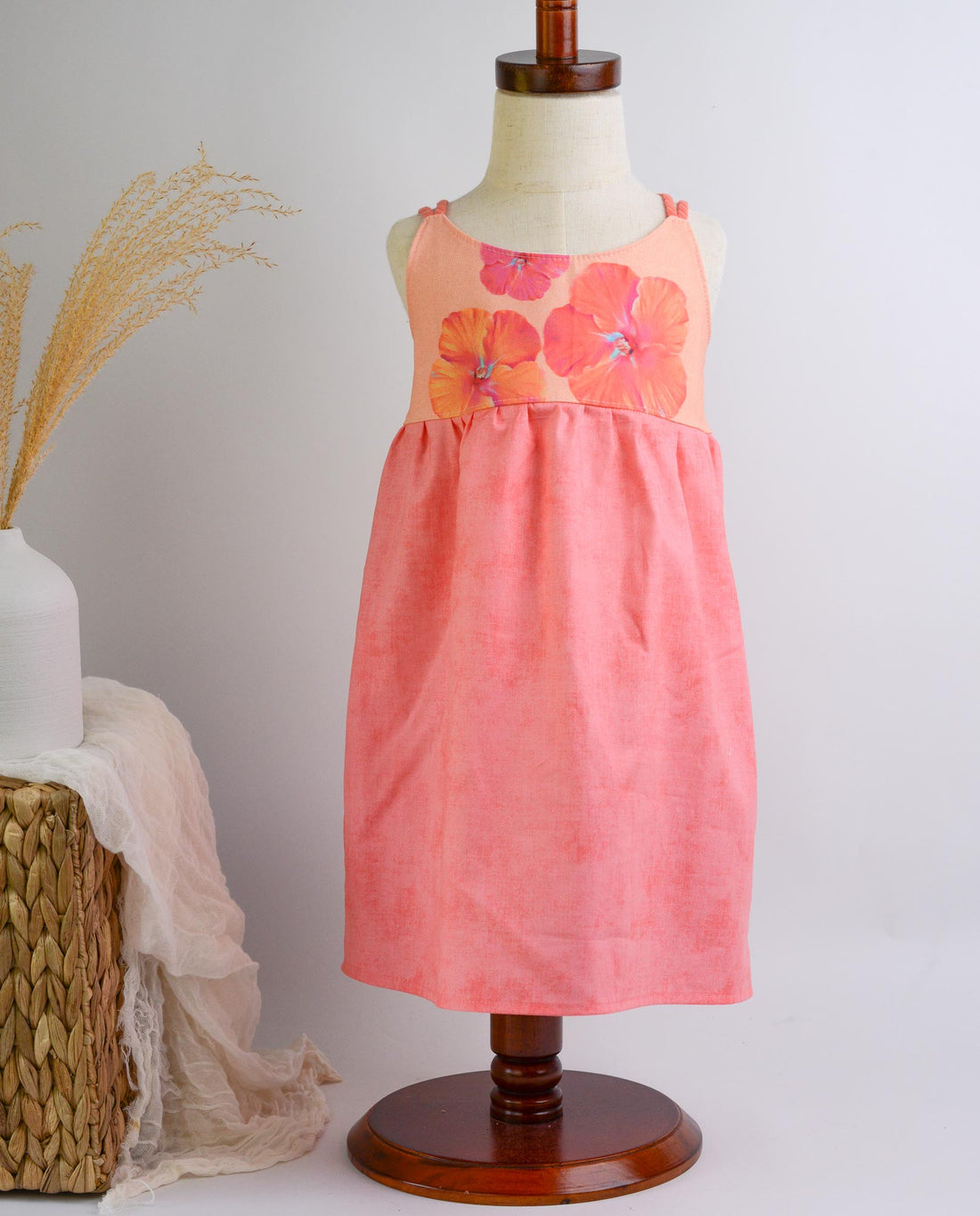 SAMPLE SALE DRESS  - Hibiscus in Pink  - Size 2/3 yr. Only