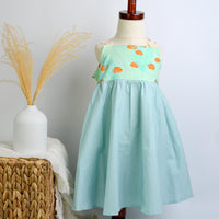 SAMPLE SALE DRESS - Fish Print Twirly Dress with Ric Rak Straps