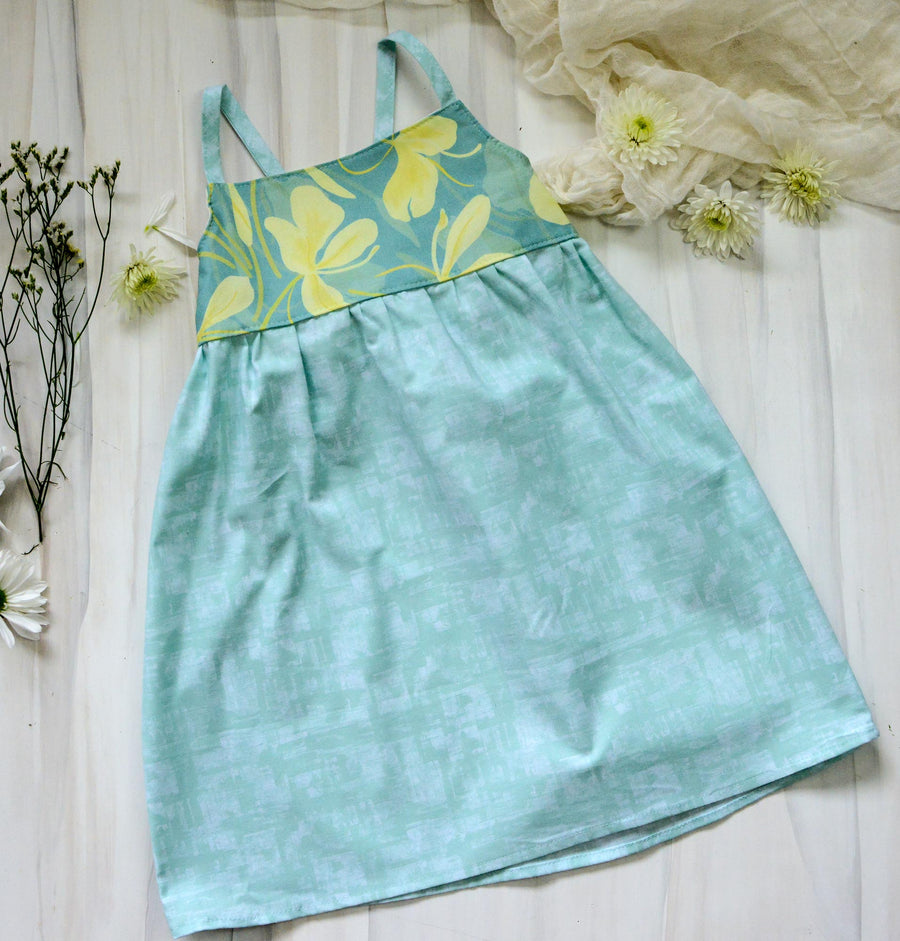 Girls Dress - Ginger Bloom Print - Toddler Dress - Baby Girl Dress  - Small Batch Handmade in Maui, Hawaii USA