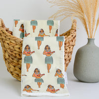 Hawaii Baby Gift, Hula Girls Baby Shower Gift, Burp Cloth Set, Handmade in Maui