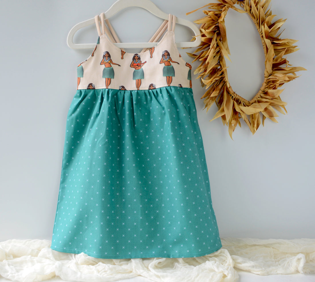 Girls Dress -  Hula Girls - Toddler Dress - Baby Girl Dress - Made in Hawaii