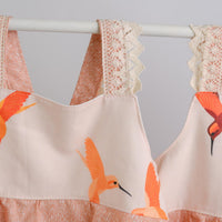 SAMPLE SALE DRESS - Hummingbird Twirly Dress with Lace Straps