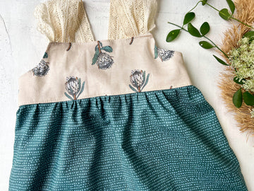 SALE - Summer Dress for baby, toddler, youth, tween girl / Protea Print / Dress for Girl / Made in HAWAII