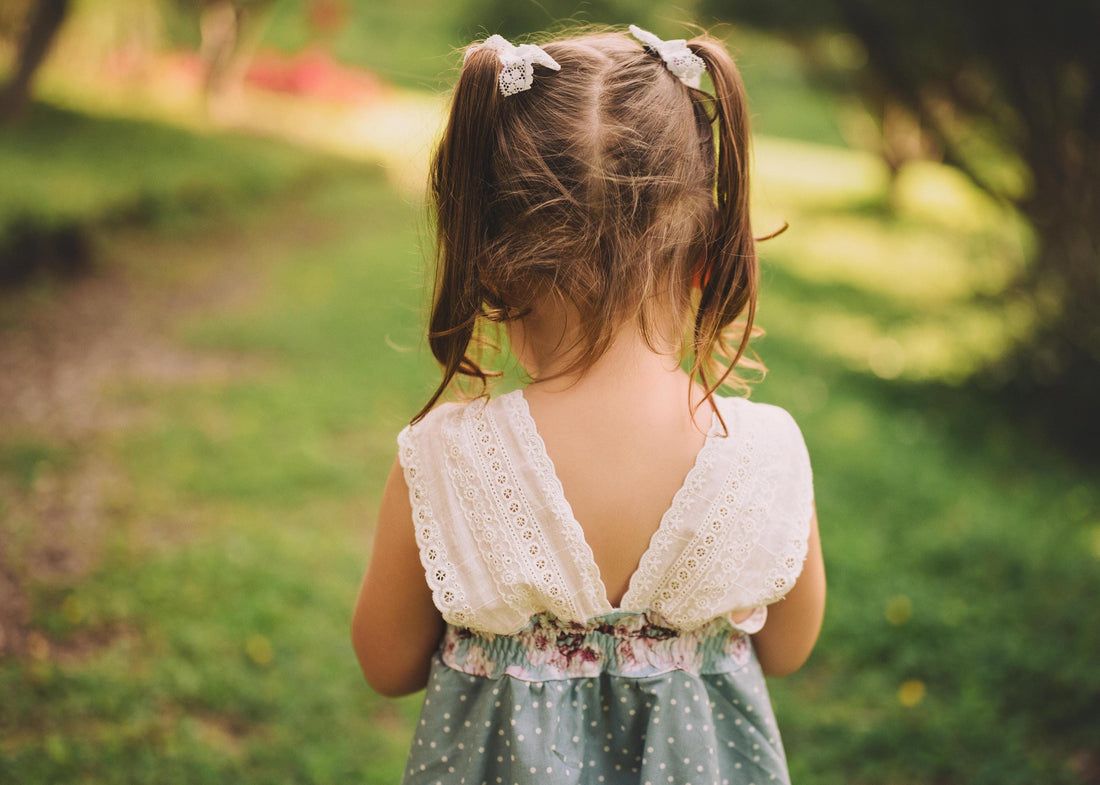 Cherry Blossom Girls Dress | Soft Floral Toddler Sundress, Lace Strap Back, Twirly Skirt | Island Inspired, Handmade in Maui