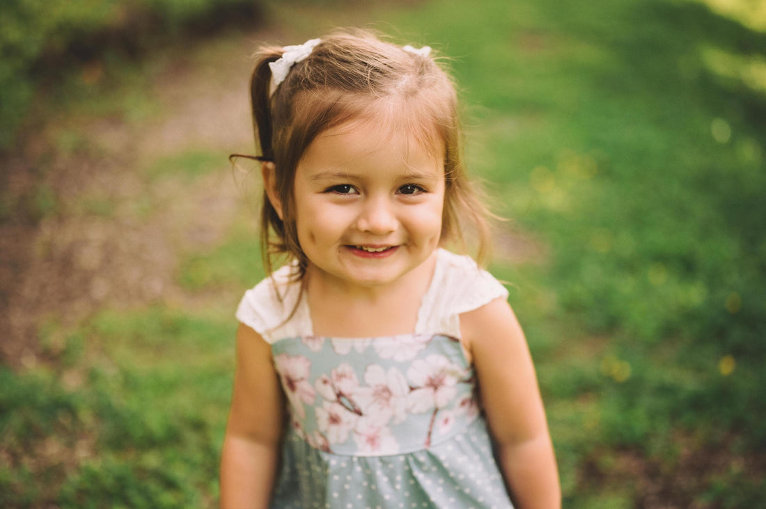 Cherry Blossom Girls Dress | Soft Floral Toddler Sundress, Lace Strap Back, Twirly Skirt | Island Inspired, Handmade in Maui