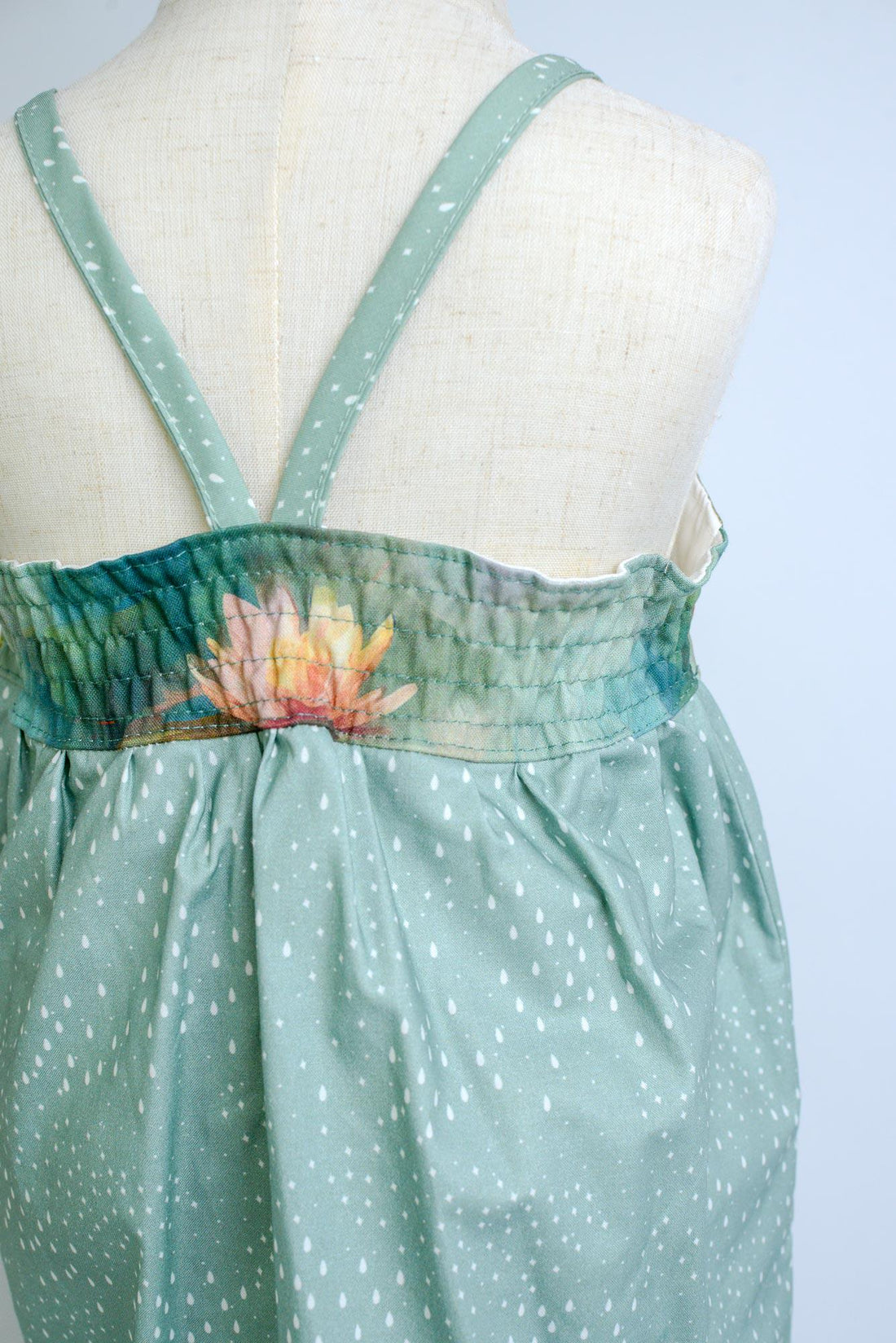 Girls Dress - Water Lily Print - Baby, Toddler or Kid's Dress - Small Batch Handmade in Maui, Hawaii USA