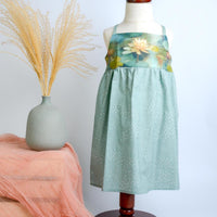 Girls Dress - Water Lily Print - Baby, Toddler or Kid's Dress - Small Batch Handmade in Maui, Hawaii USA