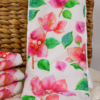 Mango Baby Burp Cloth - Tropical Hawaii Baby Gift - Exclusive Bougainvillea Print - Handmade in Maui