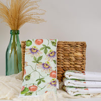 Mango Baby Burp Cloth - Tropical Hawaii Baby Gift - Exclusive Lilikoi / Passionfruit Print - Handmade in Maui
