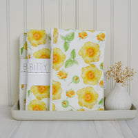 Baby Burp Cloth (Single)- Layette Gift- 'Ilima Flowers  - Made in Maui, Hawaii USA