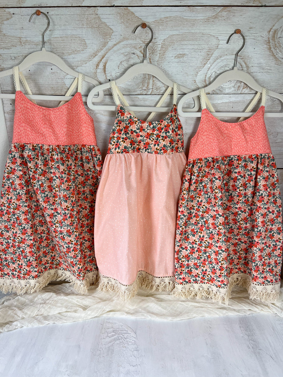 SAMPLE SALE - Petite Floral / Vintage Inspired Dresses - Sizes 2/3 yr and 3/4 yr.
