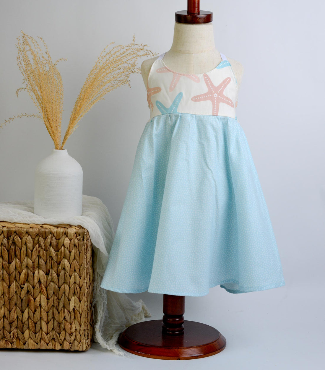 SAMPLE SALE DRESS - Starfish Twirly Dress - Size 2/3 yr. Only