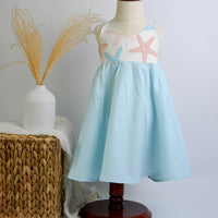 SAMPLE SALE DRESS - Starfish Twirly Dress - Size 2/3 yr. Only
