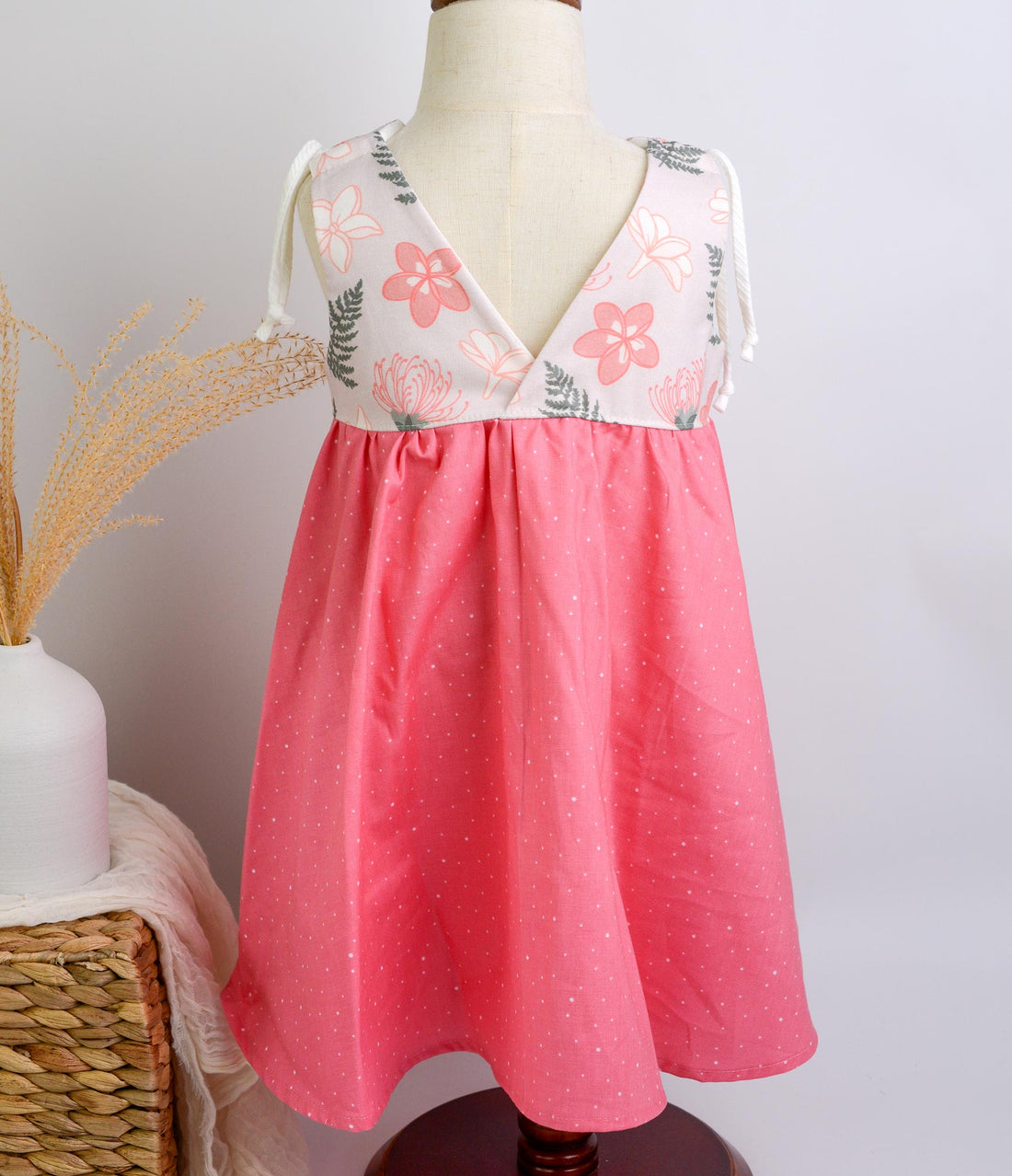SAMPLE SALE DRESS - Lei Garden V-Back Dress - Size 2/3 yrs. Only