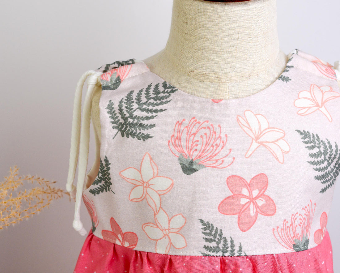 SAMPLE SALE DRESS - Lei Garden V-Back Dress - Size 2/3 yrs. Only