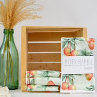 Mango Baby Burp Cloth - Tropical Hawaii Baby Gift - Exclusive Mango Print - Handmade in Maui