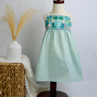 CLEARANCE - Mermaid Themed Print Girls Dress - Size 6-12 mo, 1/2 yr and 2/3 yr. Only