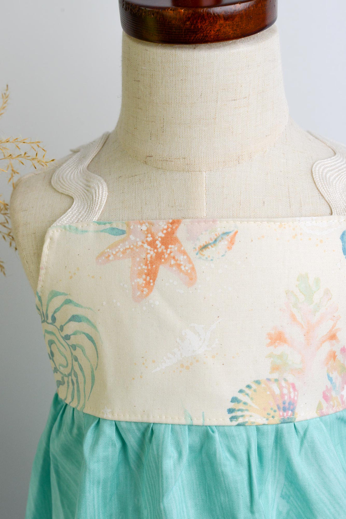 SAMPLE SALE DRESS - Ocean Print with Ric Rak Adjustable Straps - Size 2/3 yrs. Only
