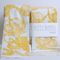 Hawaii Baby Gift, Octopus Baby Shower Gift, Burp Cloth Set, Handmade in Maui