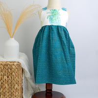 SAMPLE SALE DRESS - Pineapples Print with Ric Rak Straps  -