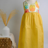 SAMPLE SALE DRESS -  Pineapples and Hibiscus Dress - Size 7/8 yr. only