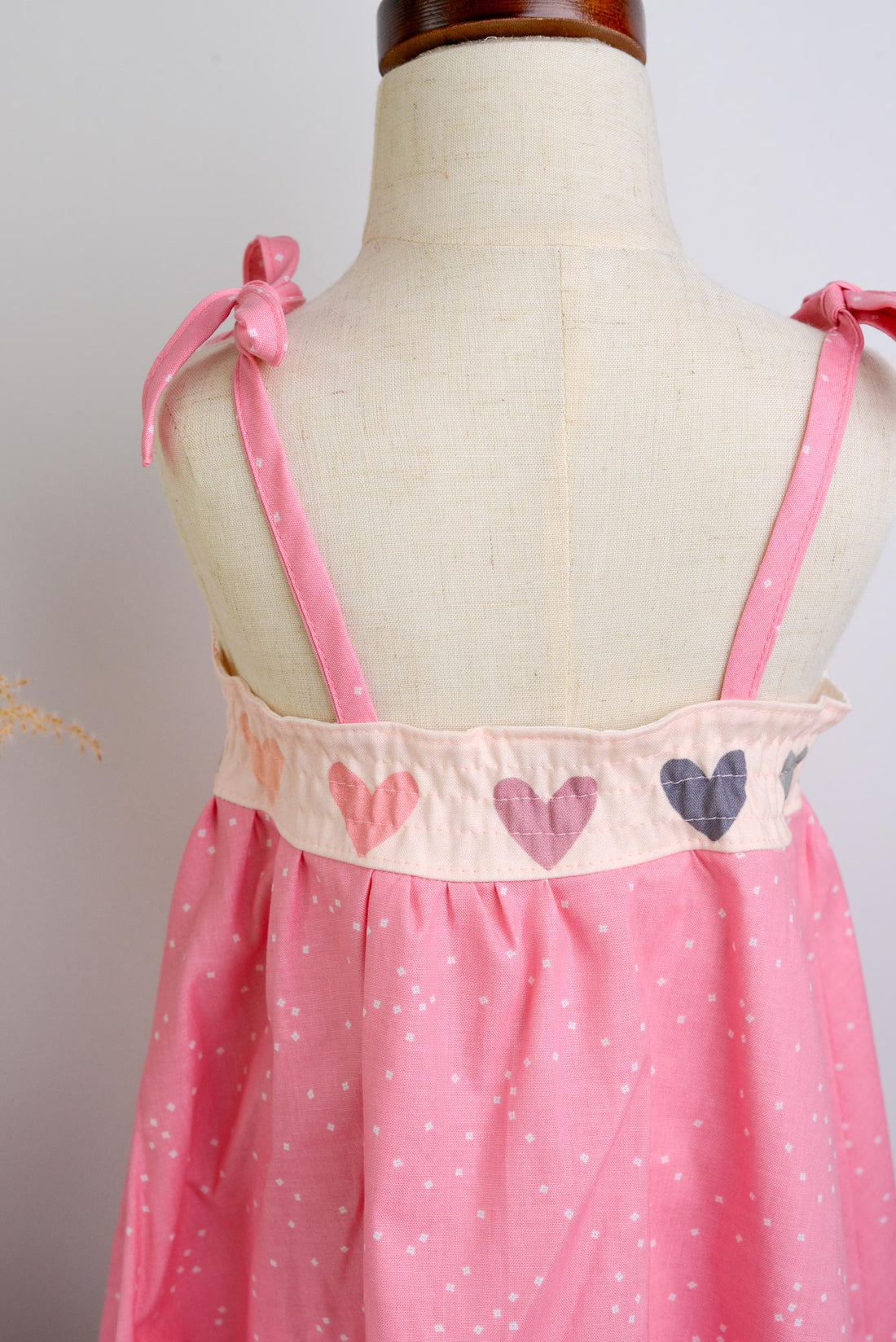 SAMPLE SALE DRESS - Hearts Twirly Dress with Adjustable Straps - Size 6-12 mo and 1/2 yrs. Only