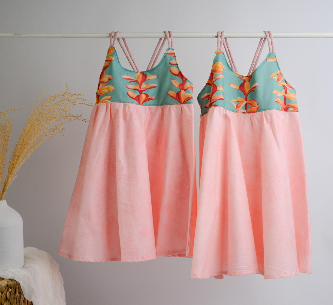 SAMPLE SALE DRESS  - Plumeria Lei Twirly Dress