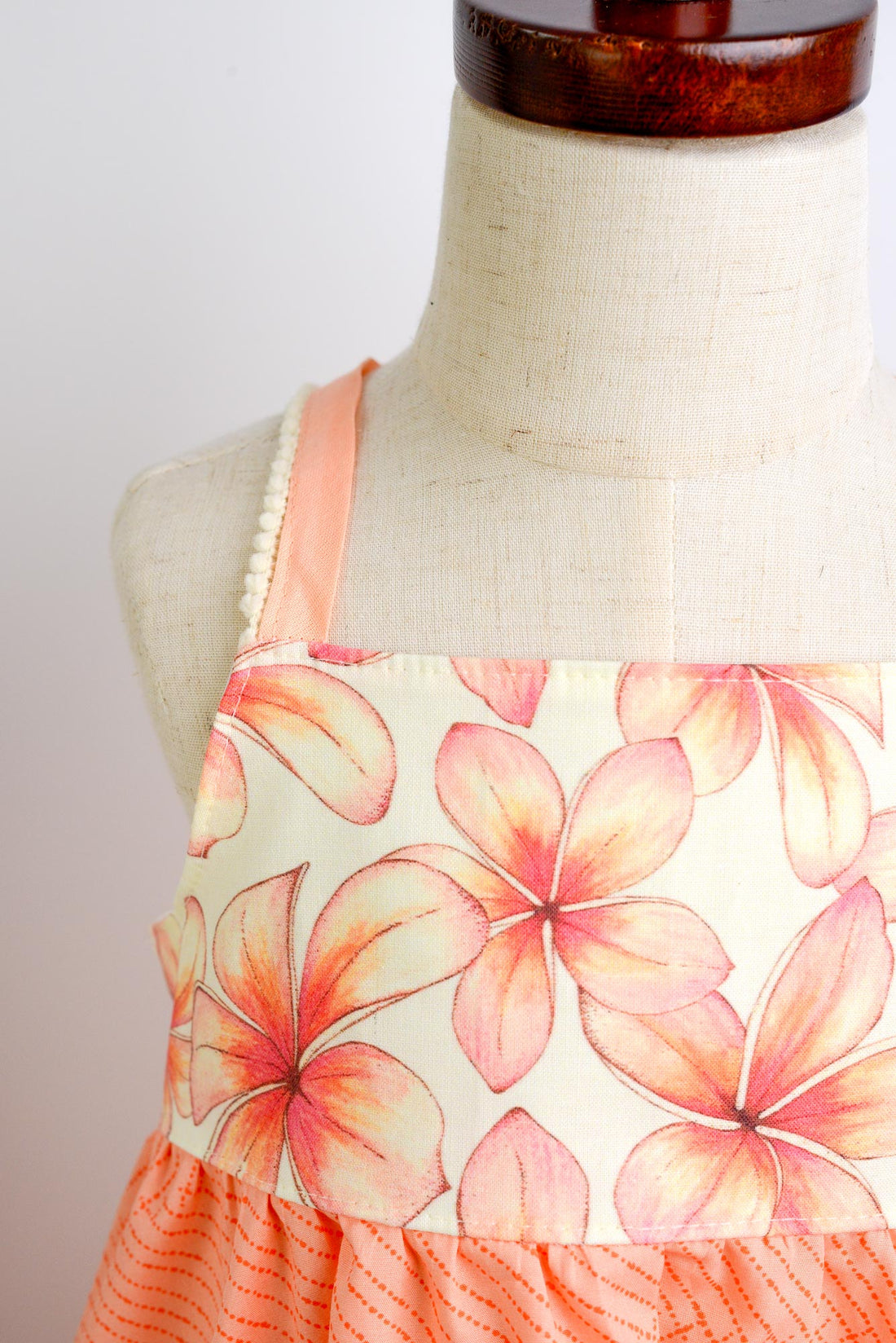 SAMPLE SALE DRESS - Plumeria Twirly Dress in Peach
