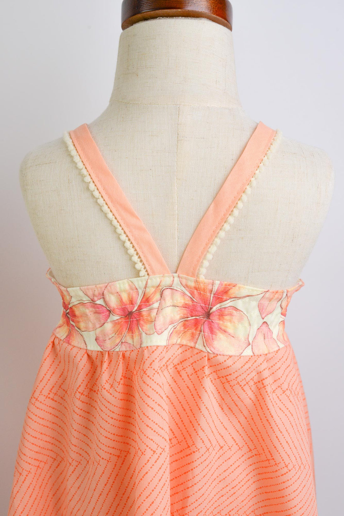 SAMPLE SALE DRESS - Plumeria Twirly Dress in Peach