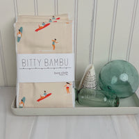 Surfer Girl Baby Burp Cloth - Baby, Newborn, Baby Shower, Layette, Mom to Be Gift - Ocean and Surf Loving Parents Gift - Made on Maui