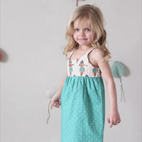 Handmade Girls' Hula Dress | Fully Lined Bodice & Shirred Back | 100% Cotton | Made in Maui, Hawaii