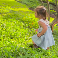 Cherry Blossom Girls Dress | Soft Floral Toddler Sundress, Lace Strap Back, Twirly Skirt | Island Inspired, Handmade in Maui